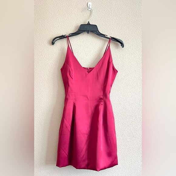 Akira Fit & Flare Satin Dress with Pockets - Picture 1 of 12